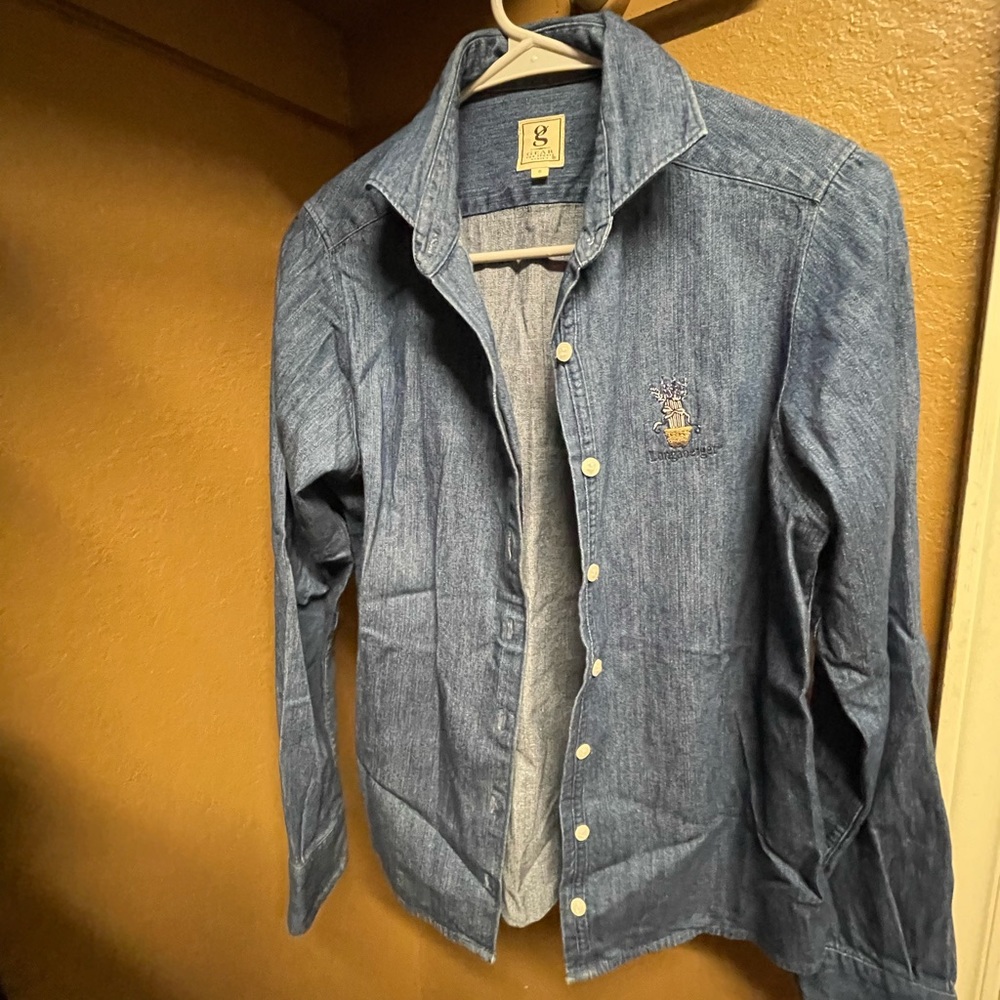 Longaberger denim long sleeve